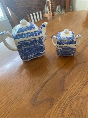 Antique Teapot with Matching Sugar Bowl